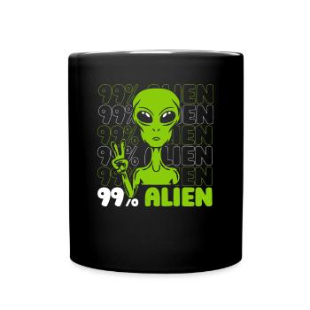 99% Alien Conspiracy Alien Ufo Alien - Full Colour Mug - black - Front