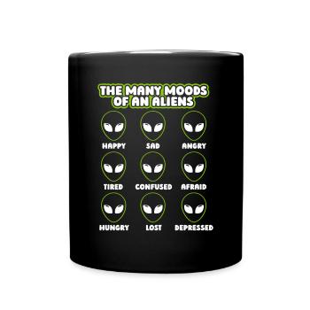 Les nombreuses humeurs d’un OVNI extraterrestre extraterrestre - Mug uni - noir - Devant