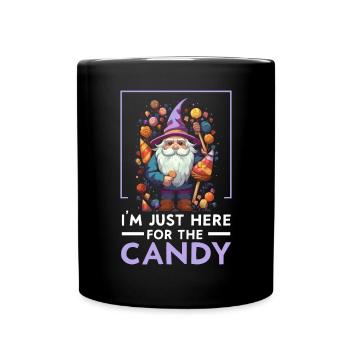 Garden Gnome Halloween Trick Or Treat Gardener - Full Colour Mug - black - Front