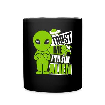Croyez-moi, je suis une conspiration extraterrestre d’ovnis - Mug uni - noir - Devant