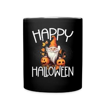 Garden Gnome Halloween Trick Or Treat Gardener - Full Colour Mug - black - Front