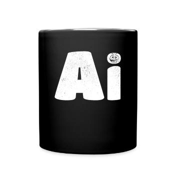 AI Artificial Intelligence & AI Robotics - Tasse einfarbig - Schwarz - Vorne