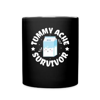 Lactose intolerance - intolerance milk cheese - Full Colour Mug - black - Front