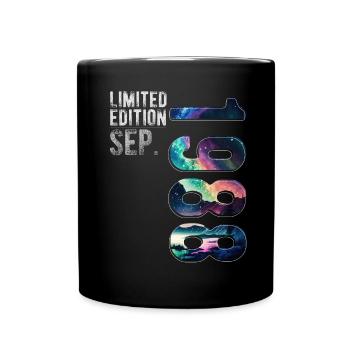 Année 1988 Septembre Anniversaire Aurores boréales - Mug uni - noir - Devant