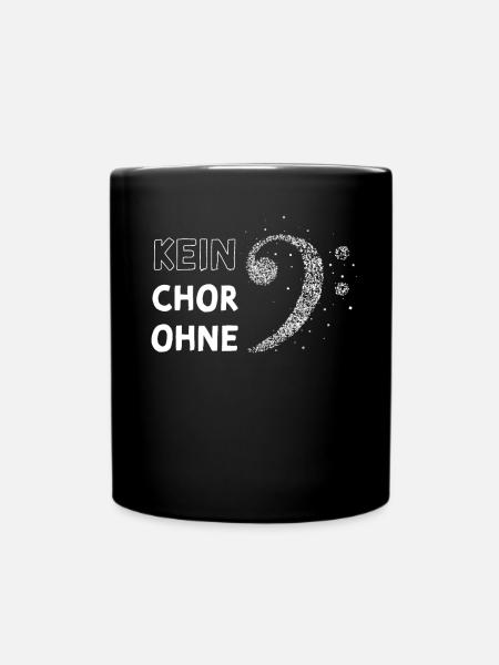 Bassschlüssel Bass Chor Sänger Singen Musik - Tasse einfarbig - Schwarz