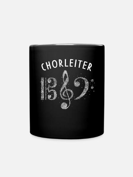Chorleiter Chor Notenschlüssel Singen Musikverein - Tasse einfarbig - Schwarz