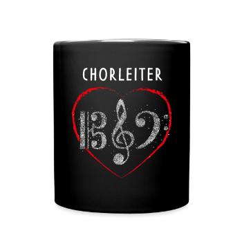 Chorleiter Chor Notenschlüssel Musikverein Musik - Tasse einfarbig - Schwarz - Vorne