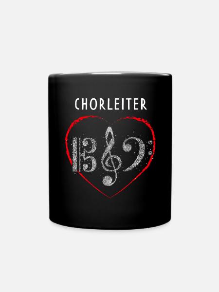 Chorleiter Chor Notenschlüssel Musikverein Musik - Tasse einfarbig - Schwarz