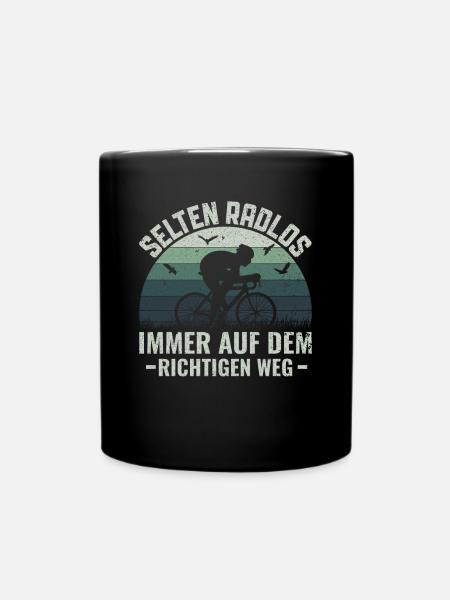 Selten Radlos - Lustiges Fahrradfahrer Fahrrad Rad - Tasse einfarbig - Schwarz