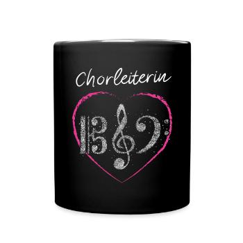 Chorleiterin Chor Musikverein Musik Musikschule - Tasse einfarbig - Schwarz - Vorne