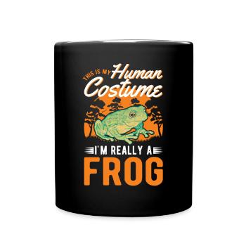 Grenouille Halloween Rainette - Mug uni - noir - Devant