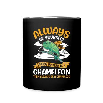 Alawys sois toi-même Chaméléon Chamäleon - Mug uni - noir - Devant