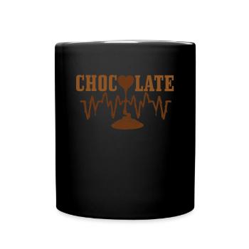 Chocolate Heartbeat - Full Colour Mug - black - Front
