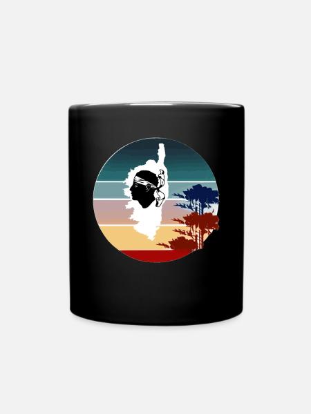 Carte de l’île Corse aux arbres Corse Pirate - Mug uni - noir