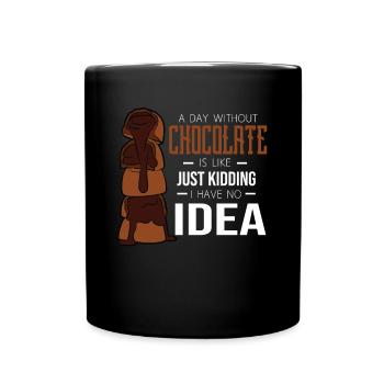 Chocolat - Mug uni - noir - Devant