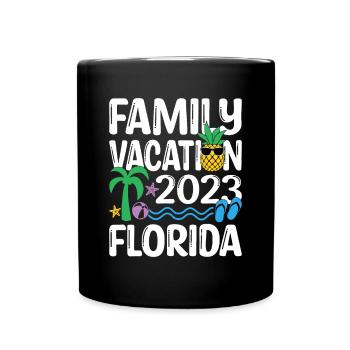 Vacances en famille Floride 2023tripforida vacancesflo - Mug uni - noir - Devant