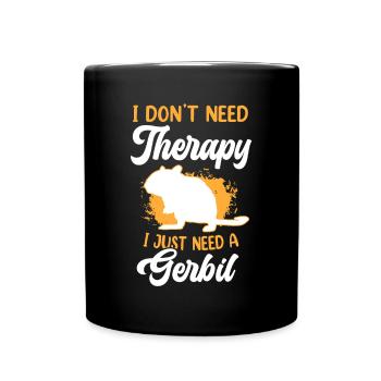 Juste besoin de mon rongeur gerbille Gerbille - Mug uni - noir - Devant