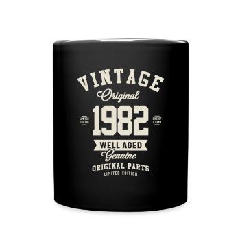 Vintage 1982 Birthday 41 Years Old - Full Colour Mug - black - Front
