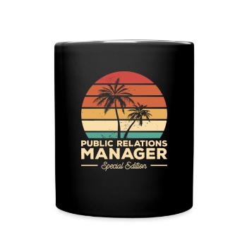 Vintage Public Relations Manager Sonderausgabe - Tasse einfarbig - Schwarz - Vorne