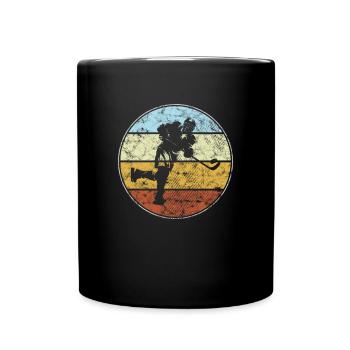 Eishockey Retro - Tasse einfarbig - Schwarz - Vorne