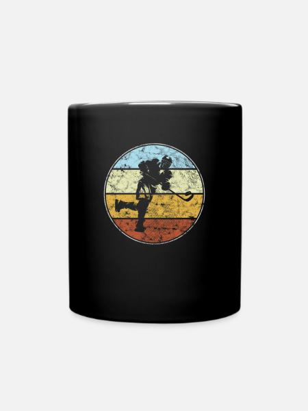 Eishockey Retro - Tasse einfarbig - Schwarz