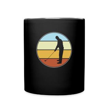 Golf Retro - Tasse einfarbig - Schwarz - Vorne
