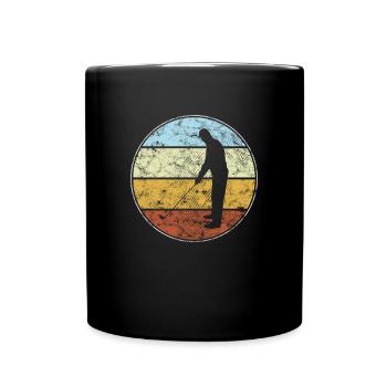 Golf Retro - Tasse einfarbig - Schwarz - Vorne