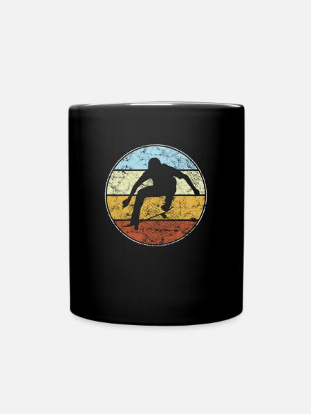Skating Retro - Tasse einfarbig - Schwarz