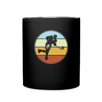 Eishockey Retro - Tasse einfarbig - Schwarz - Vorne