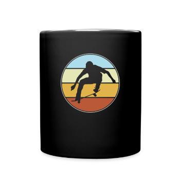 Skating Retro - Tasse einfarbig - Schwarz - Vorne