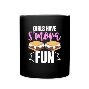Women Camping Campfire Marshmallow Girls Have Smor - Full Colour Mug - black - Front