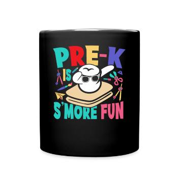 Pre K Is Smore Fun Kids Campfire Camper Dabbing Ma - Tasse einfarbig - Schwarz - Vorne