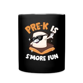 Pre K Is Smore Fun Dabbing Marshmallow Kids Campfi - Tasse einfarbig - Schwarz - Vorne