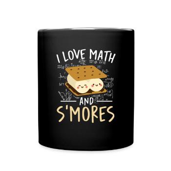 J’adore les maths et les smores écoliers guimauve cam - Mug uni - noir - Devant