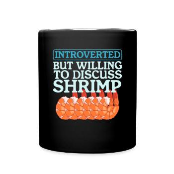 Krabben Garnelen Krabbe Krabbenliebhaber Geschenk - Tasse einfarbig - Schwarz - Vorne