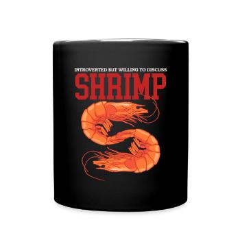 Krabben Krabbenliebhaber Garnelen Krabbe Geschenk - Tasse einfarbig - Schwarz - Vorne