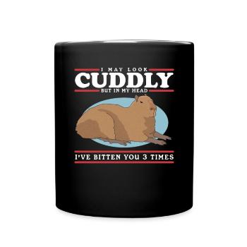 Capybara Capybara Capybaras Gift - Full Colour Mug - black - Front