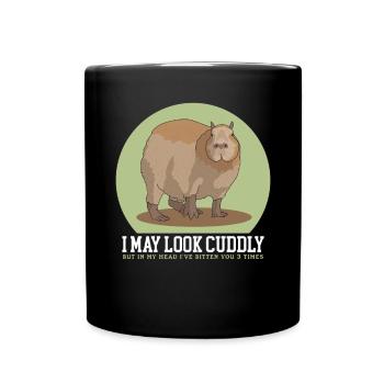 Capybara Capybaras Capybara Capybara Gift - Full Colour Mug - black - Front