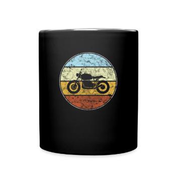 Moto rétro - Mug uni - noir - Devant