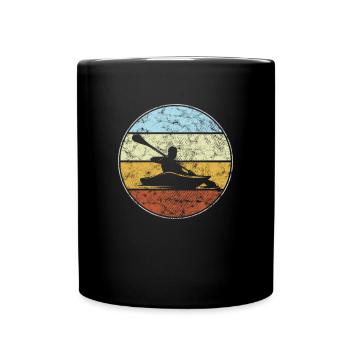Canoe Retro - Full Colour Mug - black - Front
