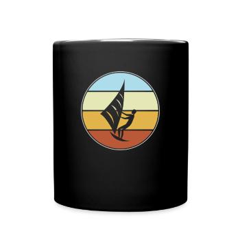 Kite Surf Rétro - Mug uni - noir - Devant