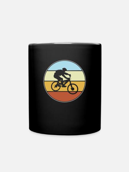 Mountain Bike Retro - Full Colour Mug - black