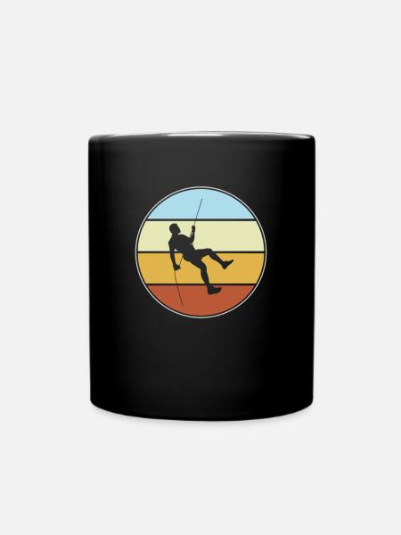 Climbing Retro - Full Colour Mug - black