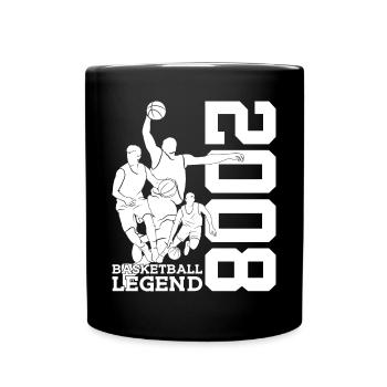 LÉGENDE DU BASKET 2008 18E ANNIVERSAIRE - Mug uni - noir - Devant