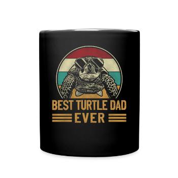 Tortue de mer Tortue Papa Rétro - Mug uni - noir - Devant
