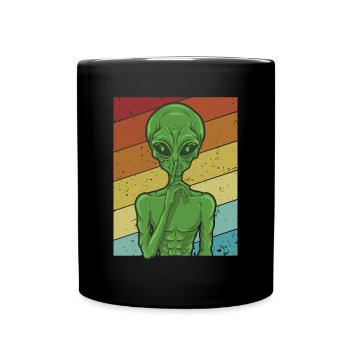 Ufo Conspiracy Extraterrestrial - Full Colour Mug - black - Front