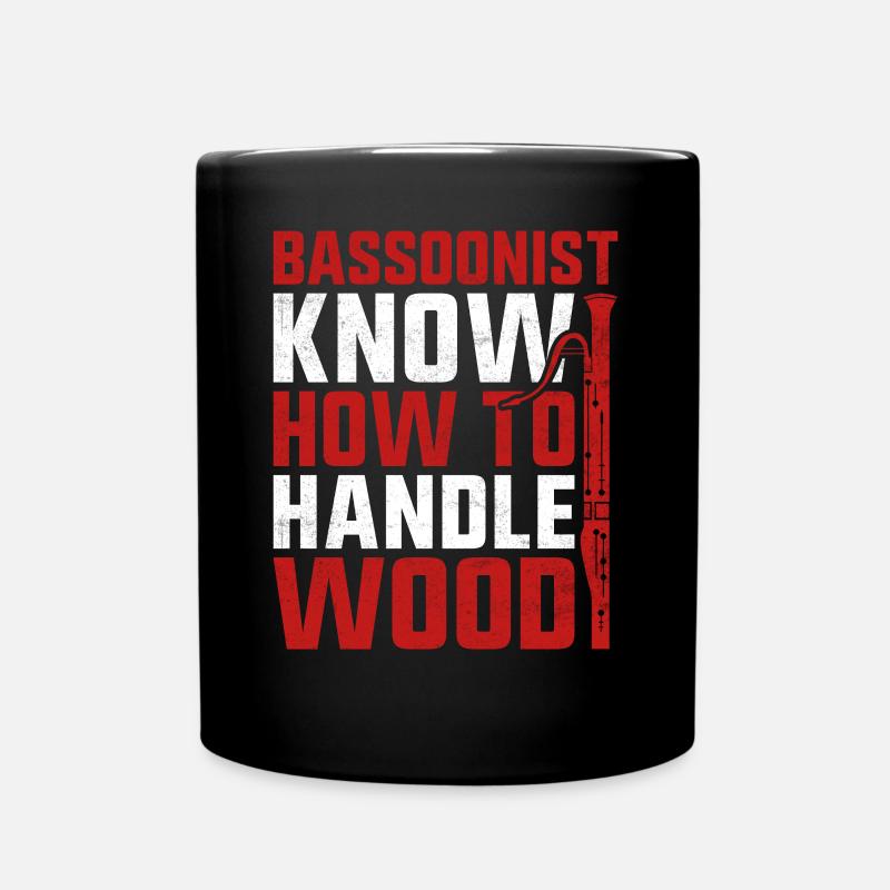 Fagott - Tasse einfarbig - Schwarz