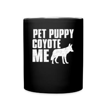 Coyote Hunt Coyote Hunter Yote - Full Colour Mug - black - Front