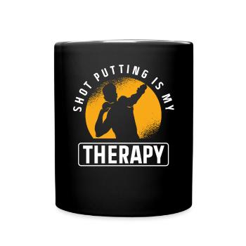 Lancer du poids Athlétisme - Mug uni - noir - Devant