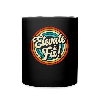 Elevator Mechanic - Aufzug Fahrstuhl Aufzugmonteur - Full Colour Mug - black - Front